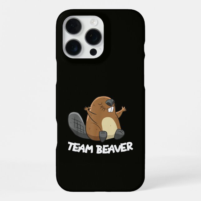 Team Beaver Funny Beaver iPhone Case (Back)