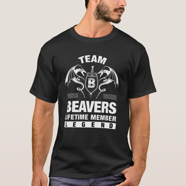 Team Beavers Lifetime Member T-Shirt (Front)