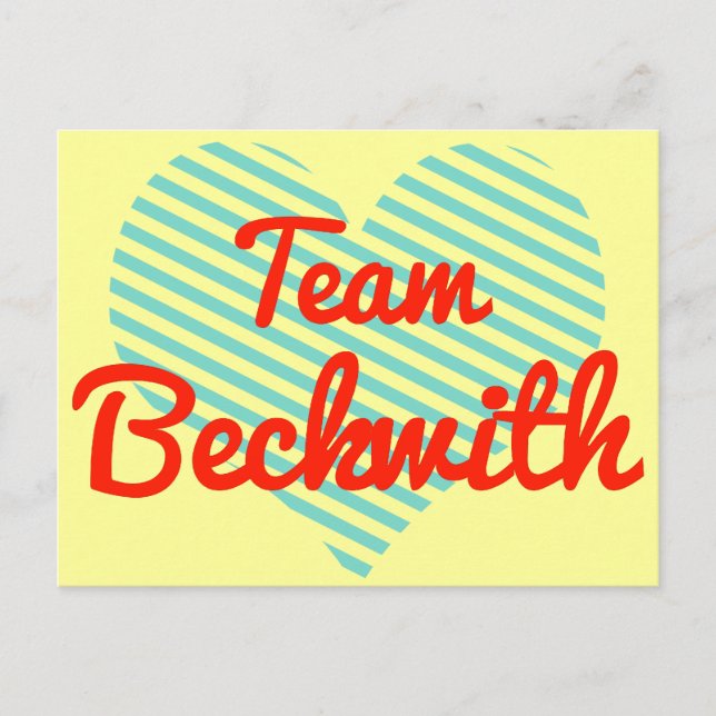 Team Beckwith Postcard (Front)