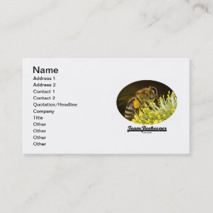 Team Beekeeper Bee On Yellow Flower Business Card