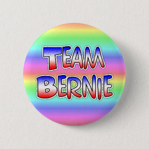 Team Bernie Sanders Patriotic Political Button