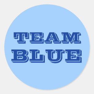 Team Blue Classic Round Sticker