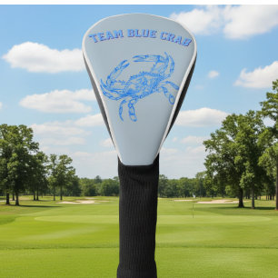 team blue crab golf head cover