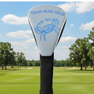 team  blue crab golf head cover
