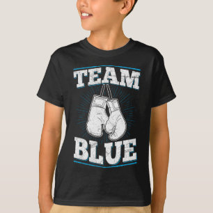 Team Blue Design For A Boxing Gender Reveal  T-Shirt