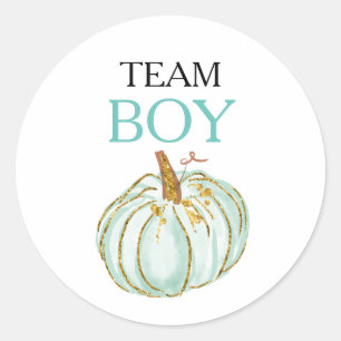 TEAM BLUE Gender Reveal Baby Shower Game Labels