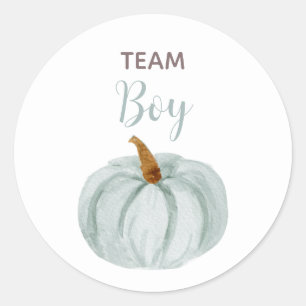 TEAM BLUE Gender Reveal Baby Shower Game Labels