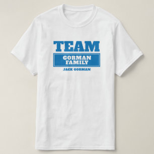 Team blue personalised family or group t-shirt