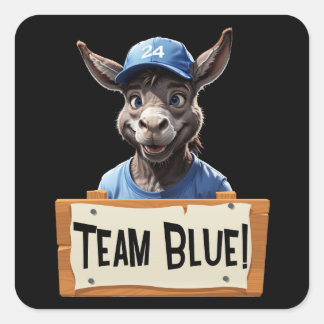 Team Blue - Vote Democrat Square Sticker