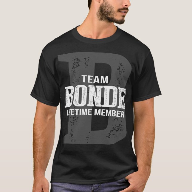 Team BONDE Lifetime Member T-Shirt (Front)