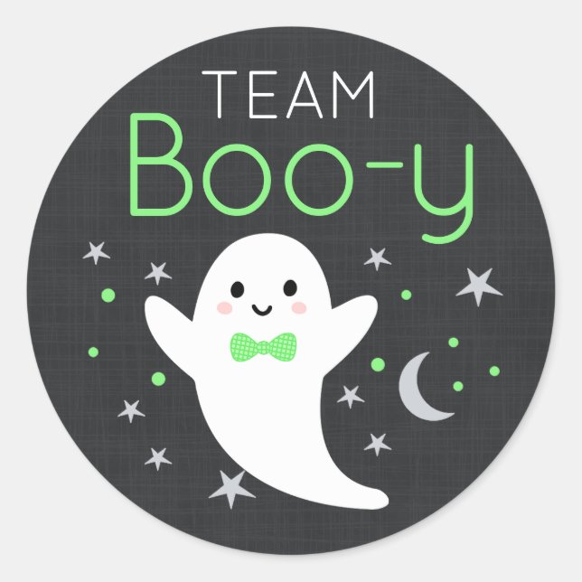 Team Boo-y gender reveal stickers (Front)