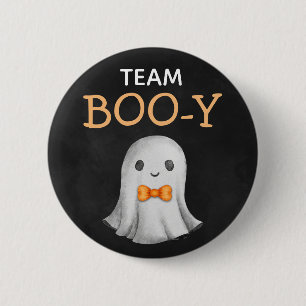 Team Boo-y Halloween gender reveal 6 Cm Round Badge