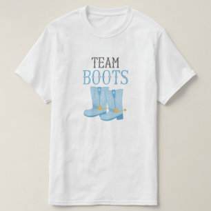 Team Boots Boy Gender Reveal T-Shirt