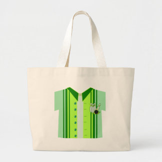 Team Bowling Shirt Cartoon Epic Retro Vibes Large Tote Bag
