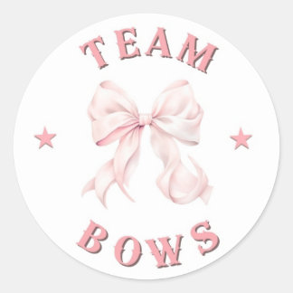 Team Bows Stickers for Boots or Bows Gender Reveal