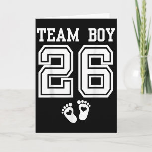 Team Boy 2026 Gender Reveal Baby Shower Matching F Card