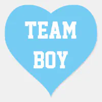 TEAM BOY Baby reveal Sticker, Baby Shower Heart Sticker