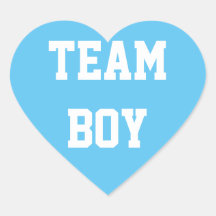 TEAM BOY Baby reveal Sticker, Baby Shower