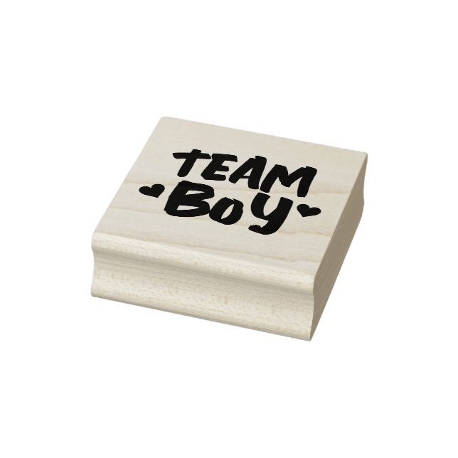 Team Boy Baby Shower Rubber Stamp (Stamp)