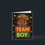 Team Boy Black Kids Gender Reveal Baby Announcemen Card<br><div class="desc">Team Boy Black Kids Gender Reveal Baby Announcement Party</div>