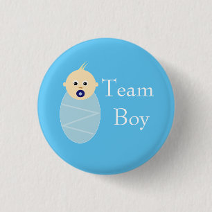 Team Boy Blue Baby Shower button