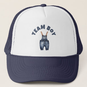 Team Boy Cute Little Baby Clothes Gender Reveal Trucker Hat