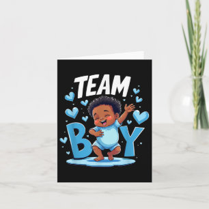Team Boy Design Gender Reveal New Baby Boy Card