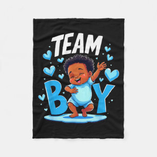 Team Boy Design Gender Reveal New Baby Boy  Fleece Blanket