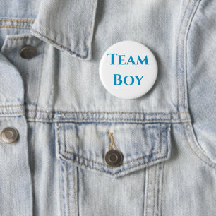 Team Boy Gender Reveal 6 Cm Round Badge