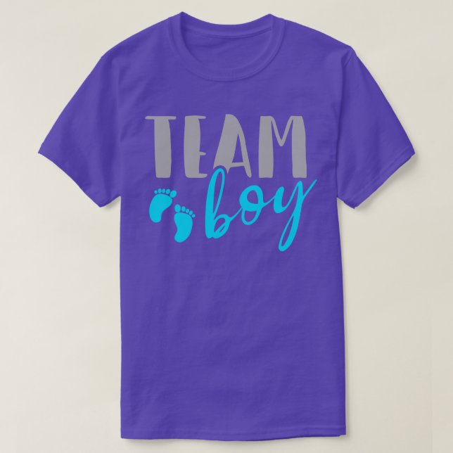 Team Boy Gender Reveal Baby Shower Merch T-Shirt (Design Front)