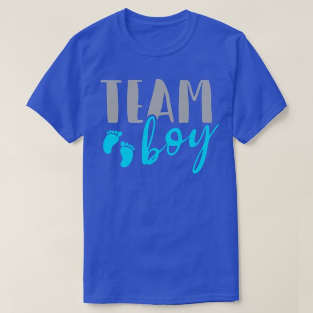 Team Boy Gender Reveal Baby Shower Merch T-Shirt (Design Front)