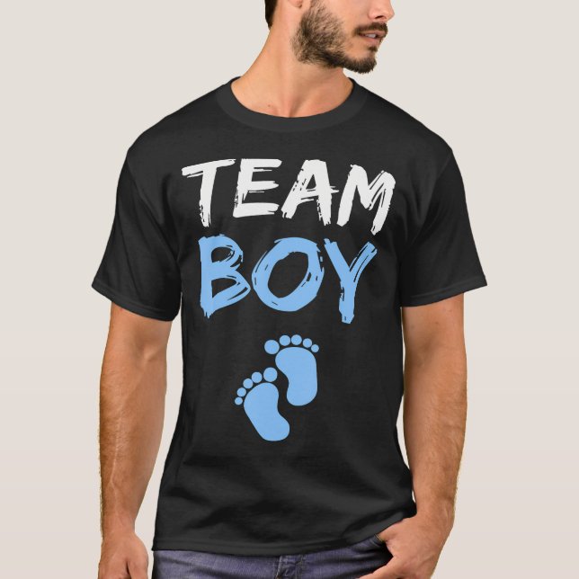 Team Boy Gender Reveal Baby Shower Shirt (Front)
