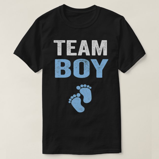 Team Boy Gender Reveal Baby Shower  T-Shirt (Design Front)