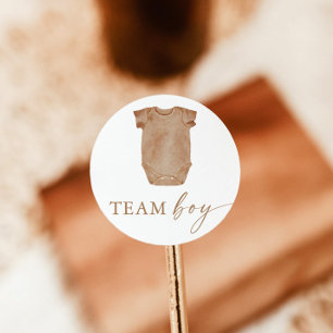 Team Boy Gender Reveal Party Vote Sticker