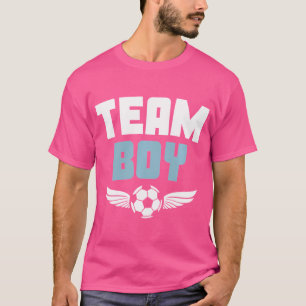 Team Boy Gender Reveal Soccer Theme Blue Baby Show T-Shirt