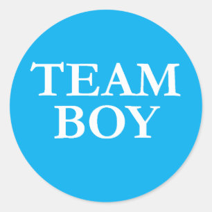 Team Boy Gender Reveal Stickers