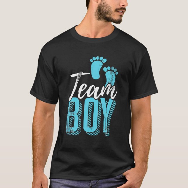 Team Boy Gender Reveal T Shirt (Front)