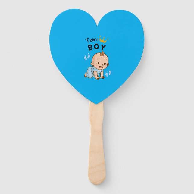 Team Boy Party Hat Hand Fan (Front)