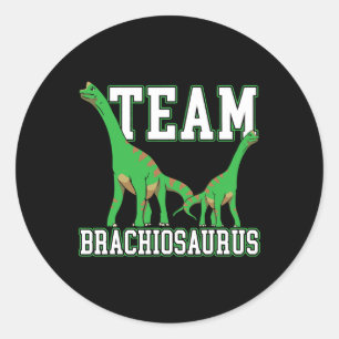 Team Brachiousaurus Dinosaur Future Paleontologist Classic Round Sticker