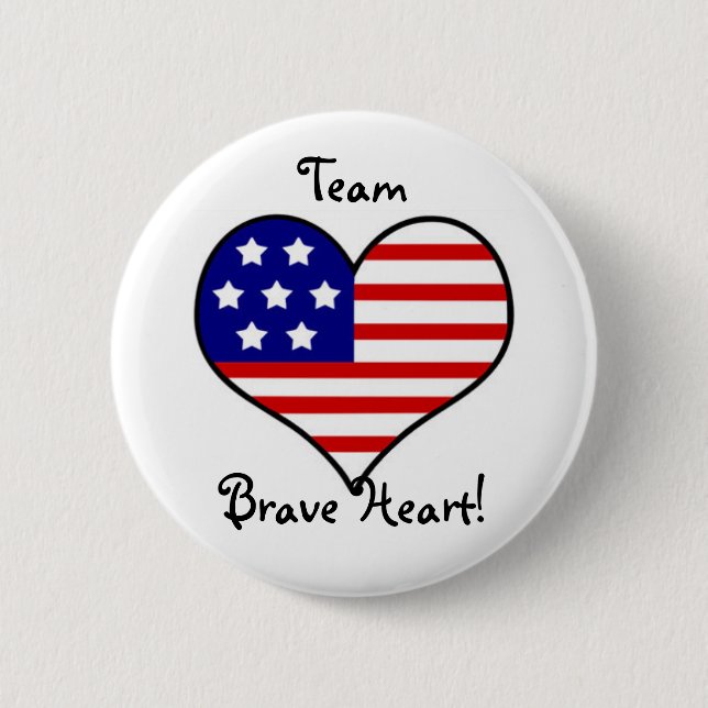 Team Brave Heart Button (Front)