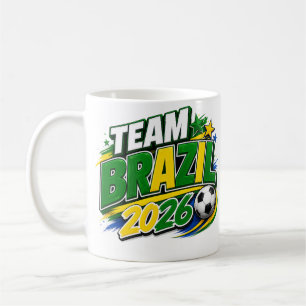 TEAM BRAZIL 2026 Soccer Fan Mug Brazilian