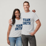 TEAM Bridal Party T-Shirt<br><div class="desc">Personalise for anyone in your bridal party, and personalise with last name of the new couple to show who's team they are on!</div>