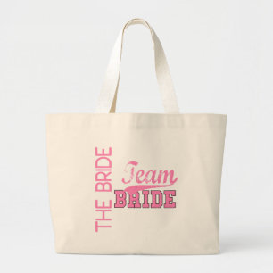Team Bride 1 BRIDE Large Tote Bag