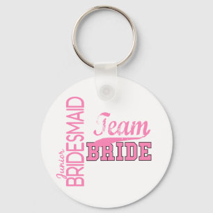 Team Bride 1 JUNIOR JR BRIDESMAID Key Ring