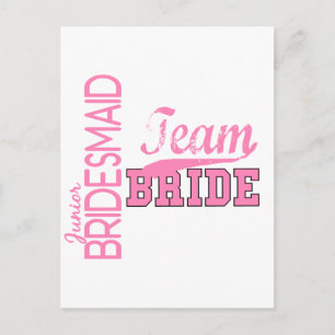 Team Bride 1 JUNIOR JR BRIDESMAID Postcard