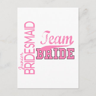Team Bride 1 JUNIOR JR BRIDESMAID Postcard