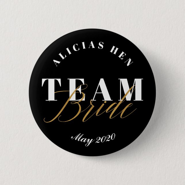 TEAM BRIDE 6 CM ROUND BADGE (Front)