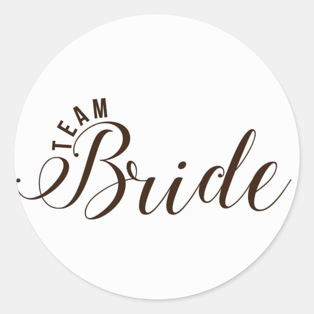 Team Bride Accessories Classic Round Sticker (Front)