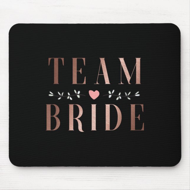 Team Bride Bachelor Bridal Shower Wedding Party Sq Mouse Mat (Front)