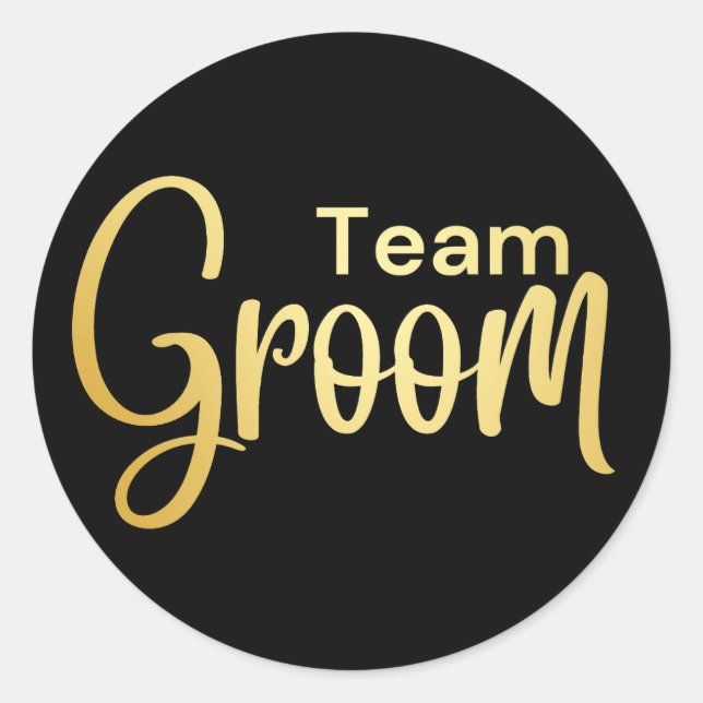 Team Bride Bachelorette Party Bridesmaids Bridal Classic Round Sticker (Front)